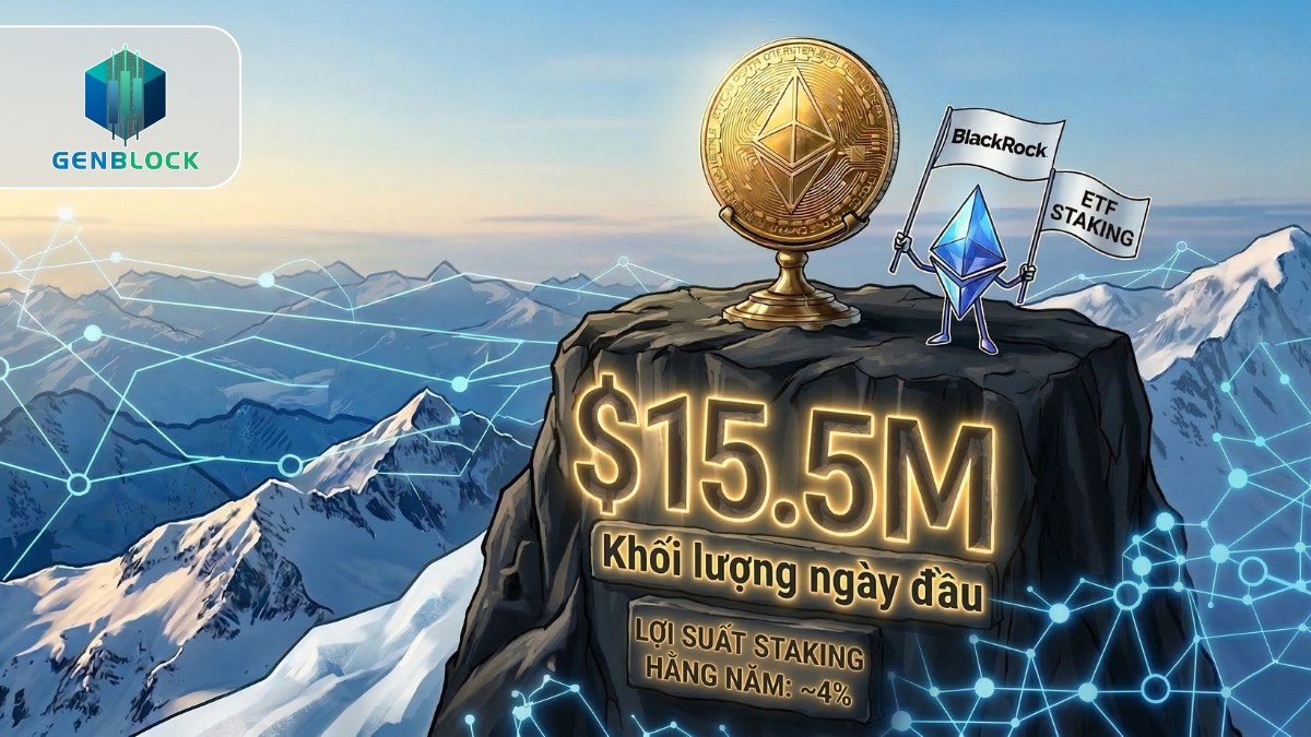 BlackRock ra mắt ETF Ethereum staking, đạt 15,5 triệu USD ngày đầu
