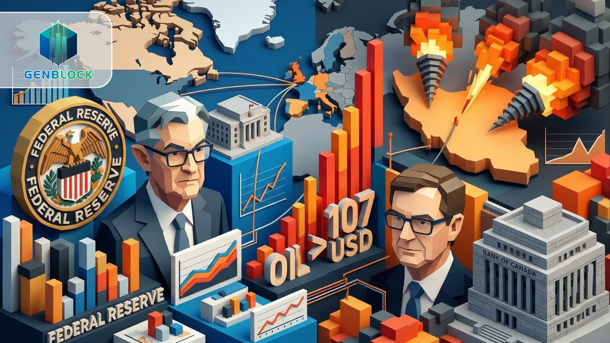 Fed và BoC phát tín hiệu diều hâu khi dầu vượt 107 USD