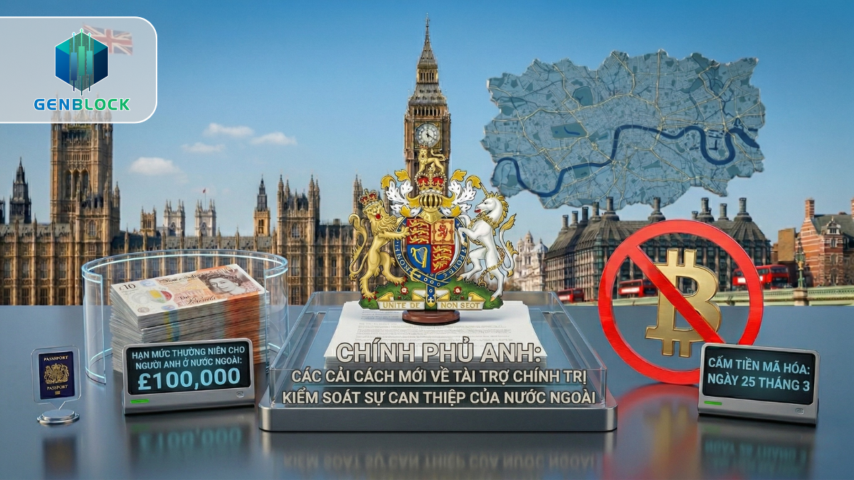 Chính phủ Anh siết tiền chính trị, cấm crypto tài trợ đảng phái