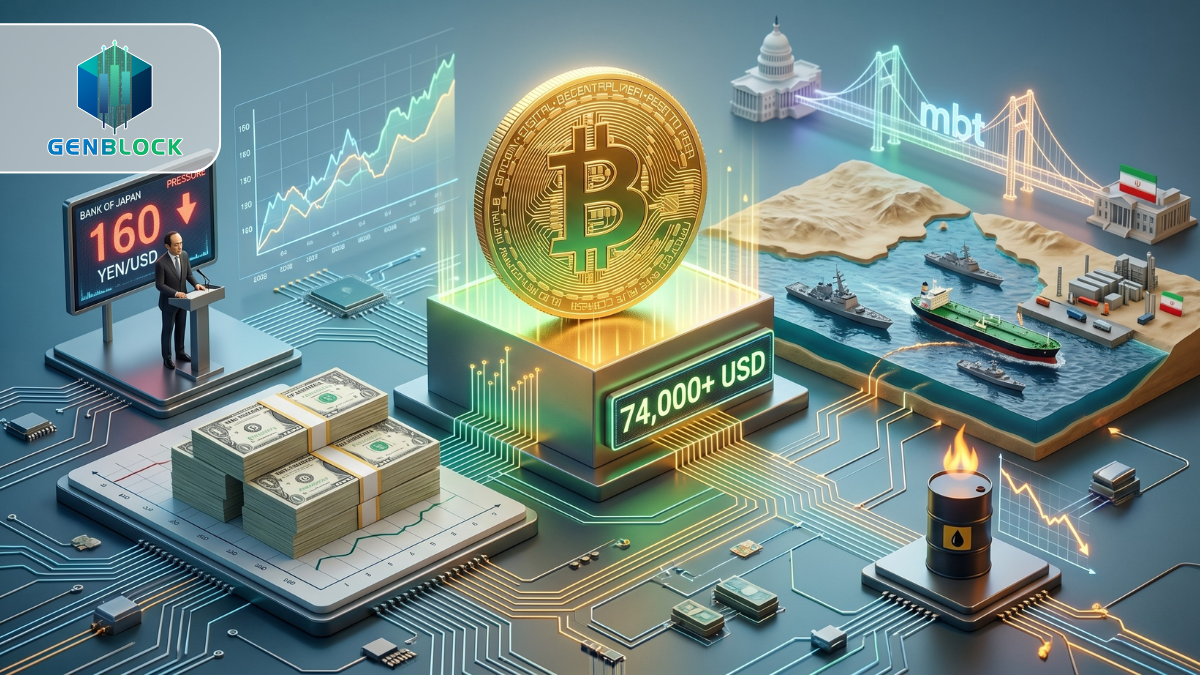USD chững lại giữa phong tỏa Iran, Bitcoin vượt 74.000 USD