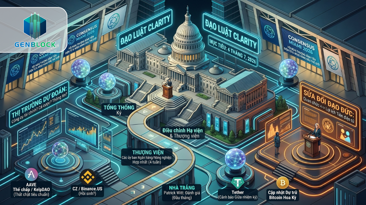 Clarity Act nhắm mốc 4/7, crypto Mỹ vẫn chờ luật