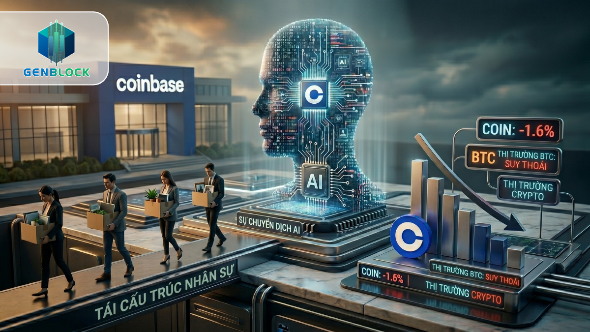 Coinbase cắt 700 việc làm, siết chi phí để xoay trục sang AI